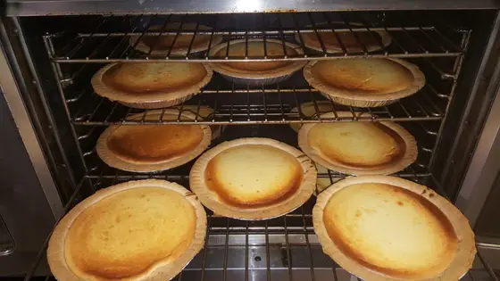 Italian ricotta pies baking in the oven